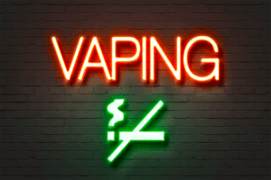 No Vaping neon sign