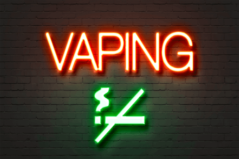 No Vaping neon sign